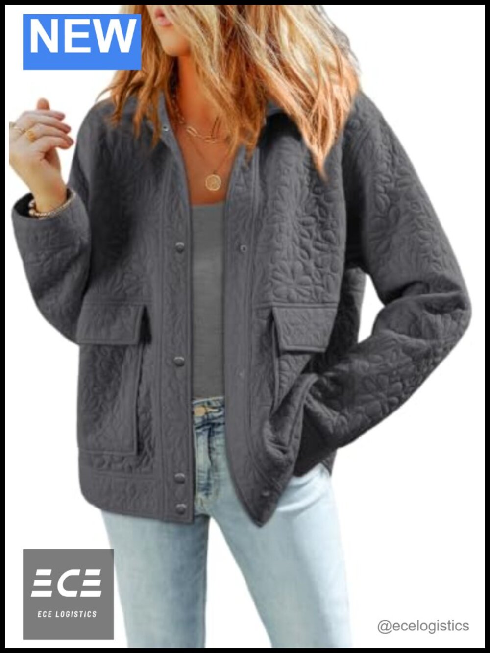Dokotoo Warm Winter Long Sleeve Jacquard Coat Casual Button Up Jacket
